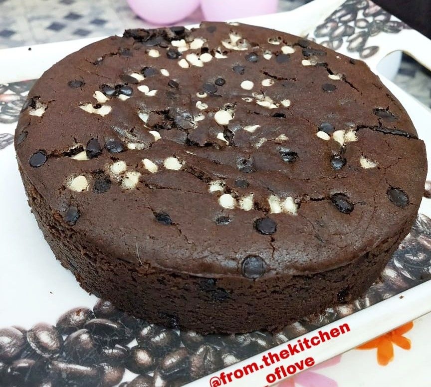 Eggless choco coffee cake ♥️